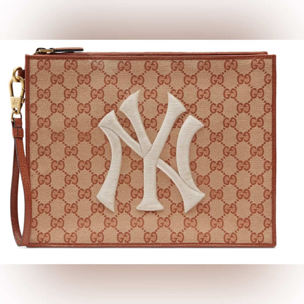 Gucci NY Yankees Patch Pouch Unisex